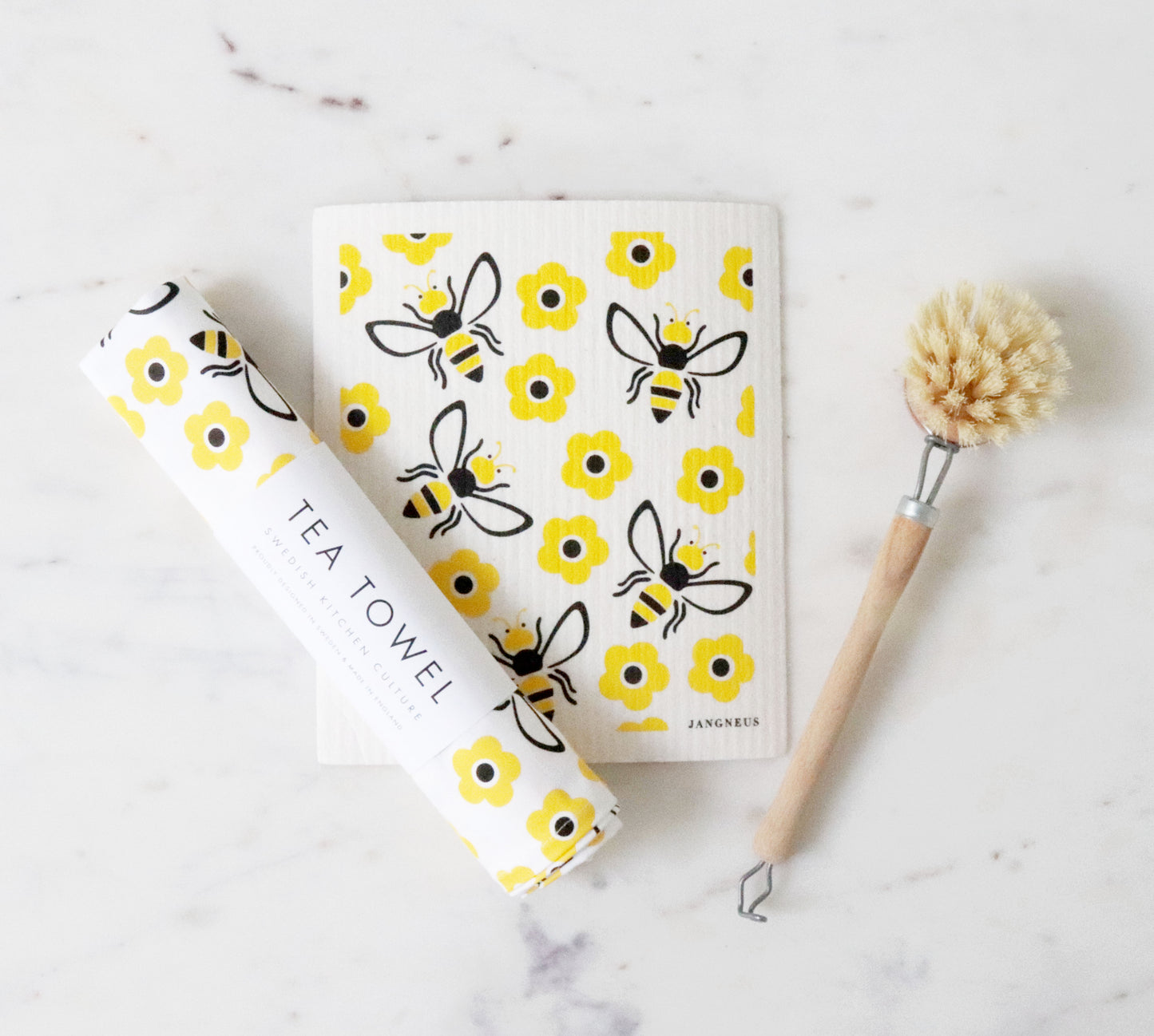Yellow & Black- Bee Dishcloth