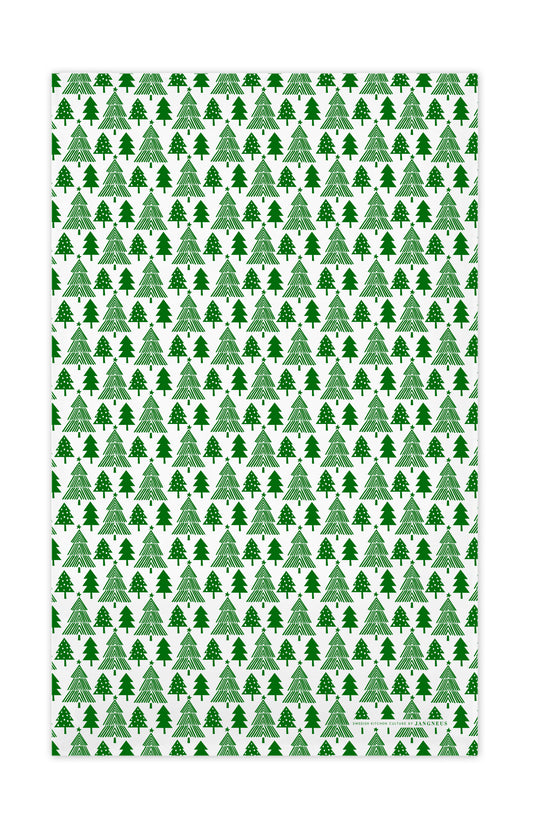Green - Christmas Forest Tea Towel