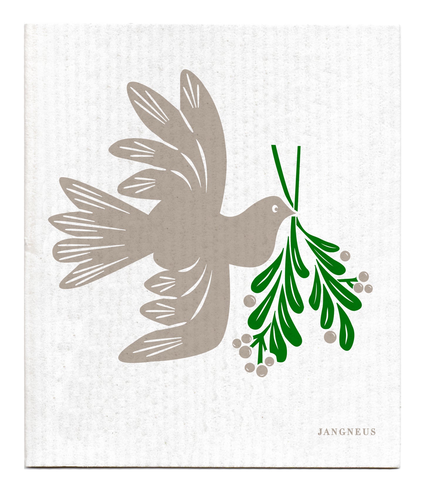 Christmas - Grey Doves Dishcloth