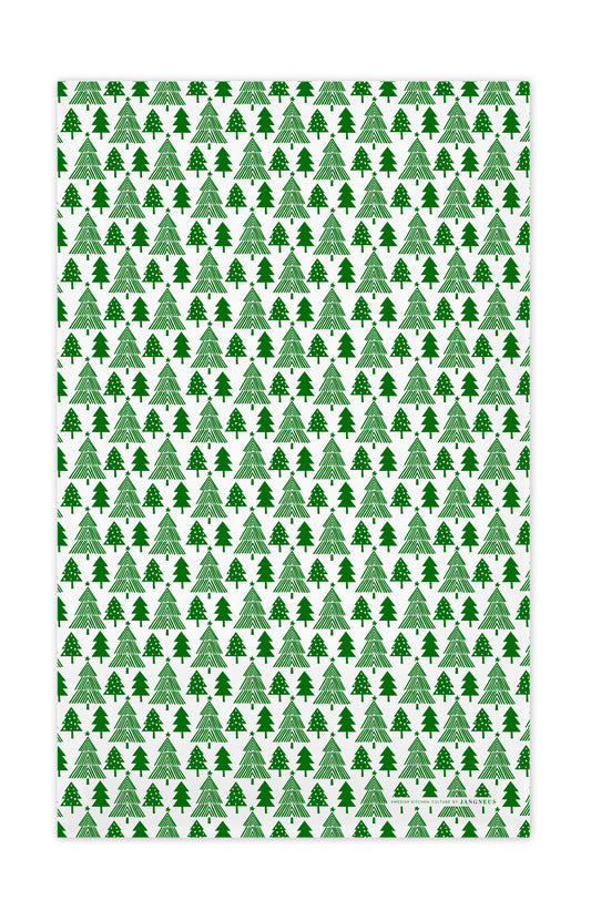 Green - Christmas Forest Tea Towel