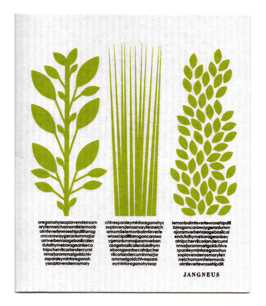 Green - Herbs Dishcloth