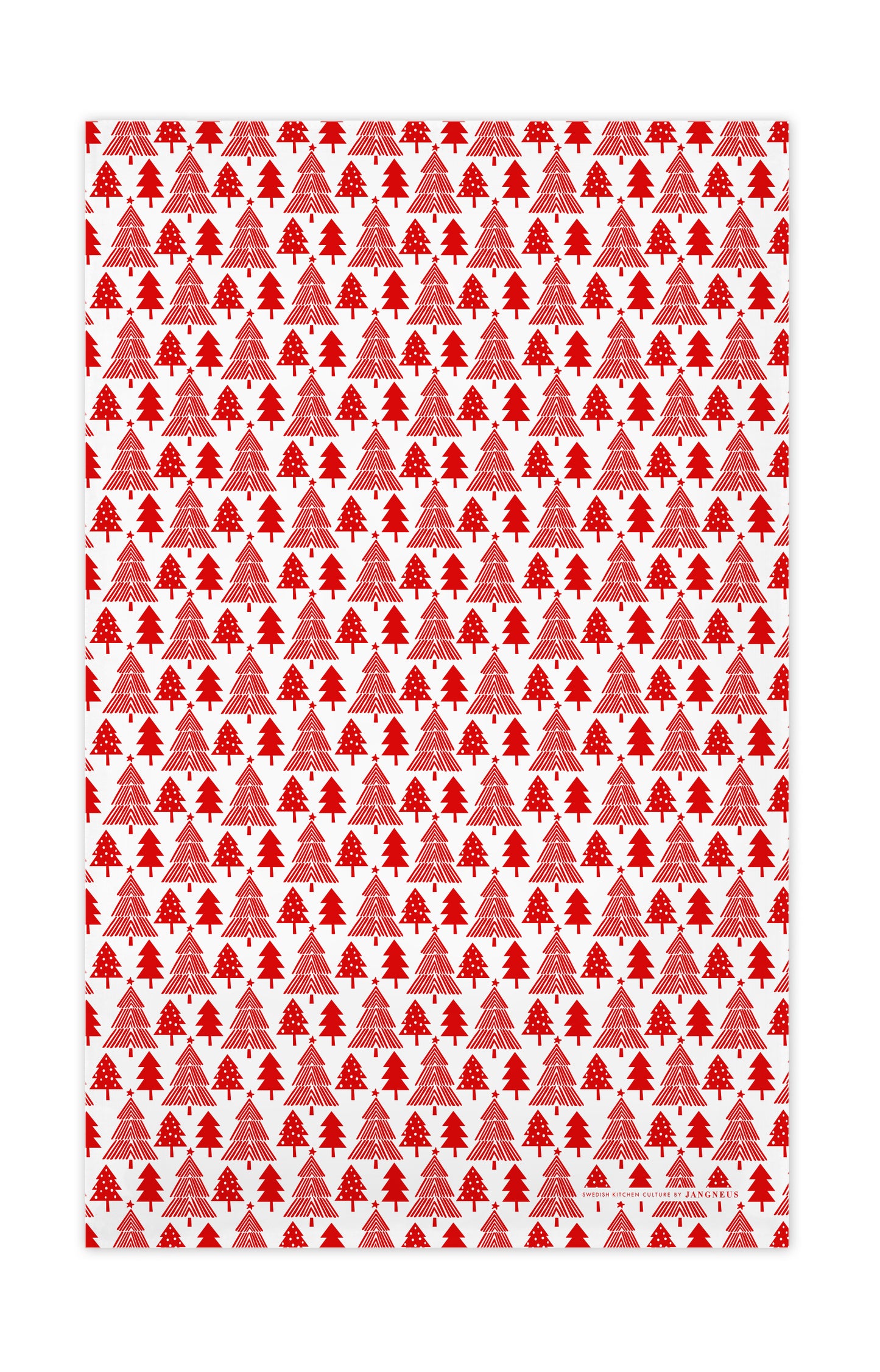 Red - Christmas Forest Tea Towel