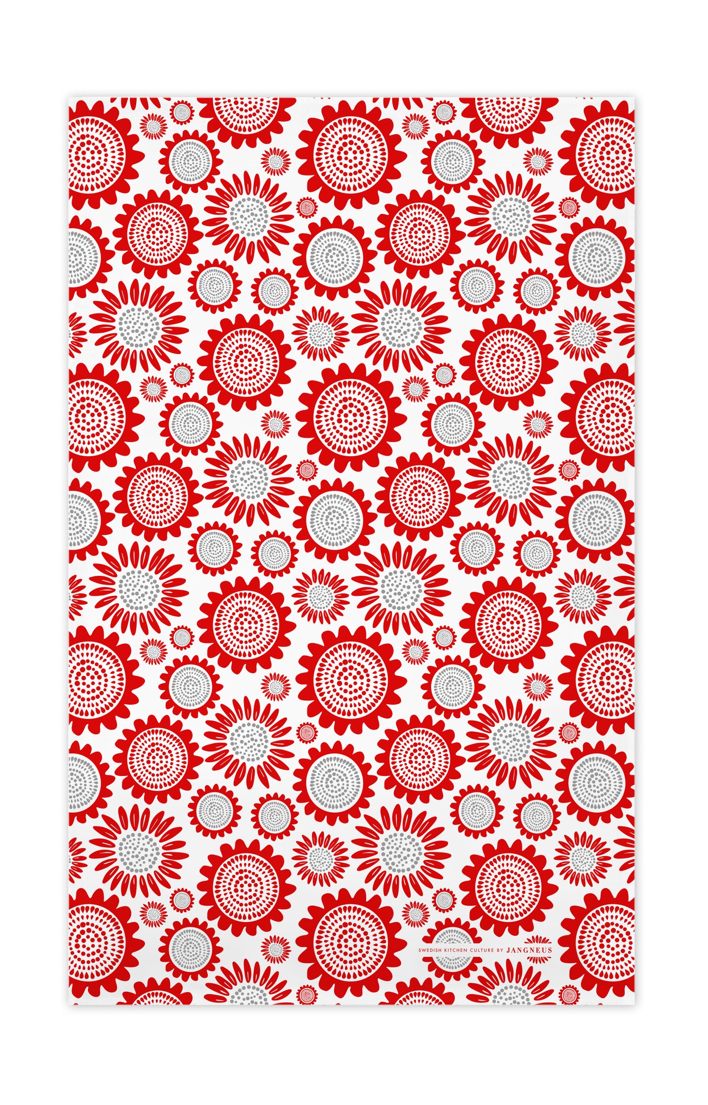Red - Sunflower Tea Towel